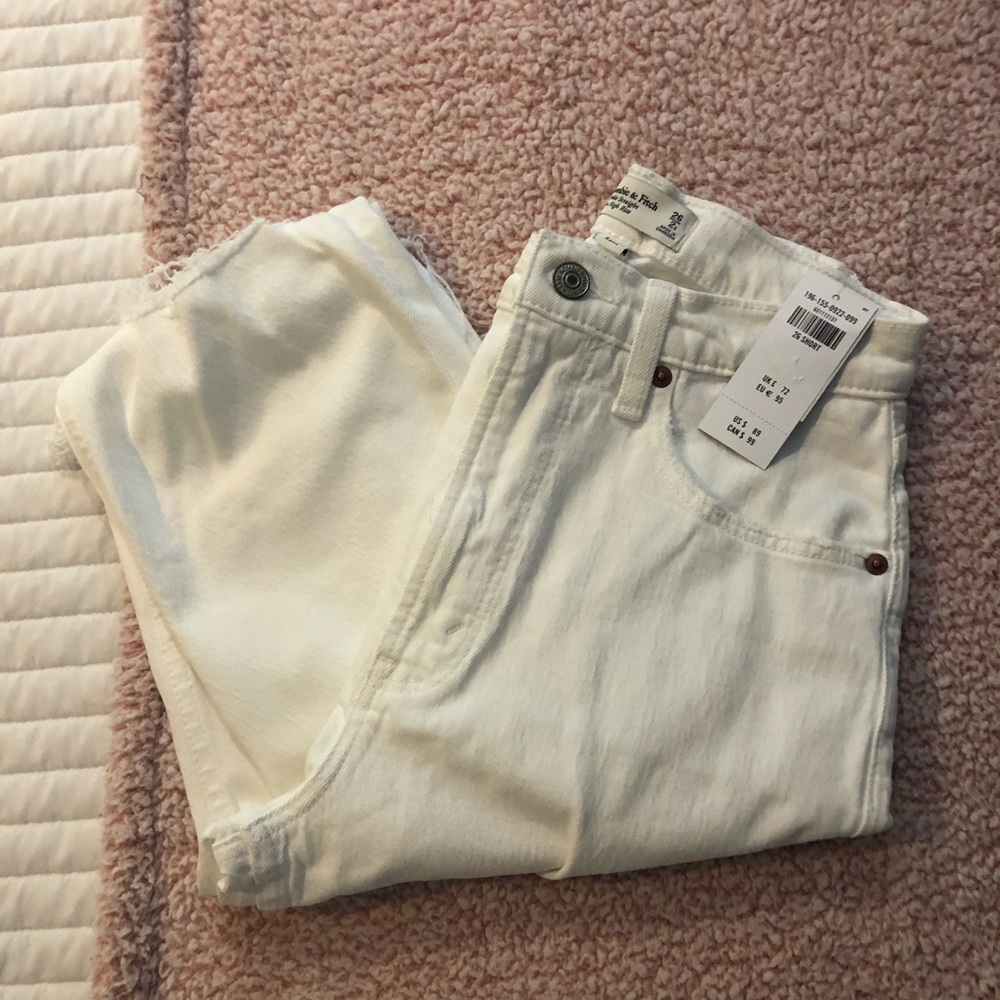 Abercrombie white curve love jeans